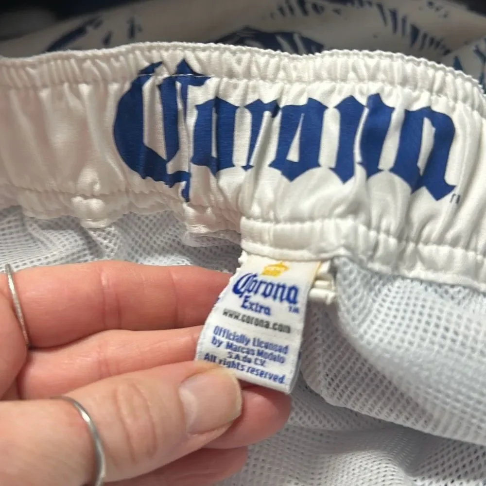 Corona Mens Blue White Swim Trunks Board Shorts Swimwear‎ size XL